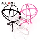 Регулируемая подставка для парика Plussign, 1 шт., пластиковый держатель для головы парика, манекен, переносная Складная подставка для парика, черный, розовый цвет