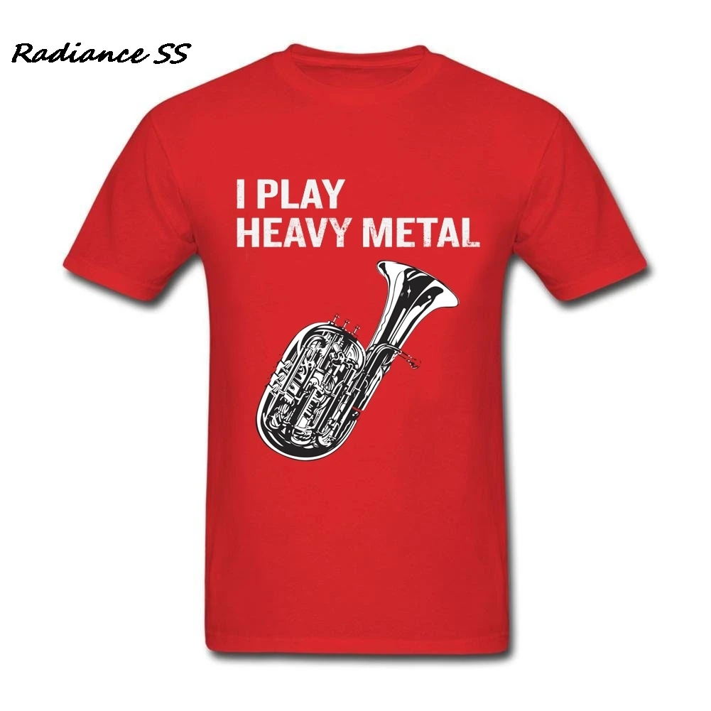 Мужская футболка с надписью I Play Heavy Metal в стиле хип-хоп короткими рукавами и