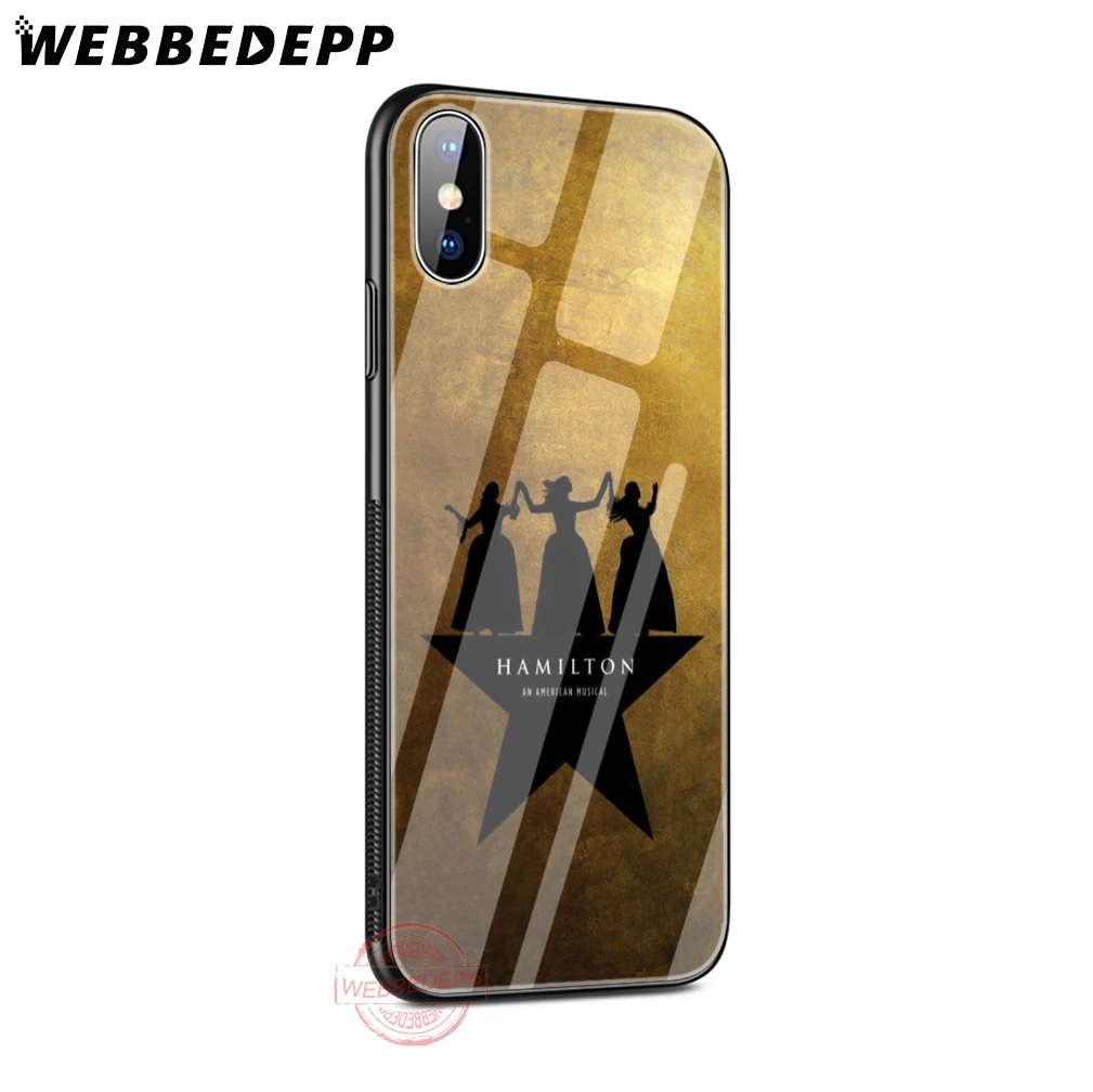 WEBBEDEPP Hamilton Музыкальный Чехол для телефона из закаленного стекла Apple iPhone XS Max XR X 8 7 6S