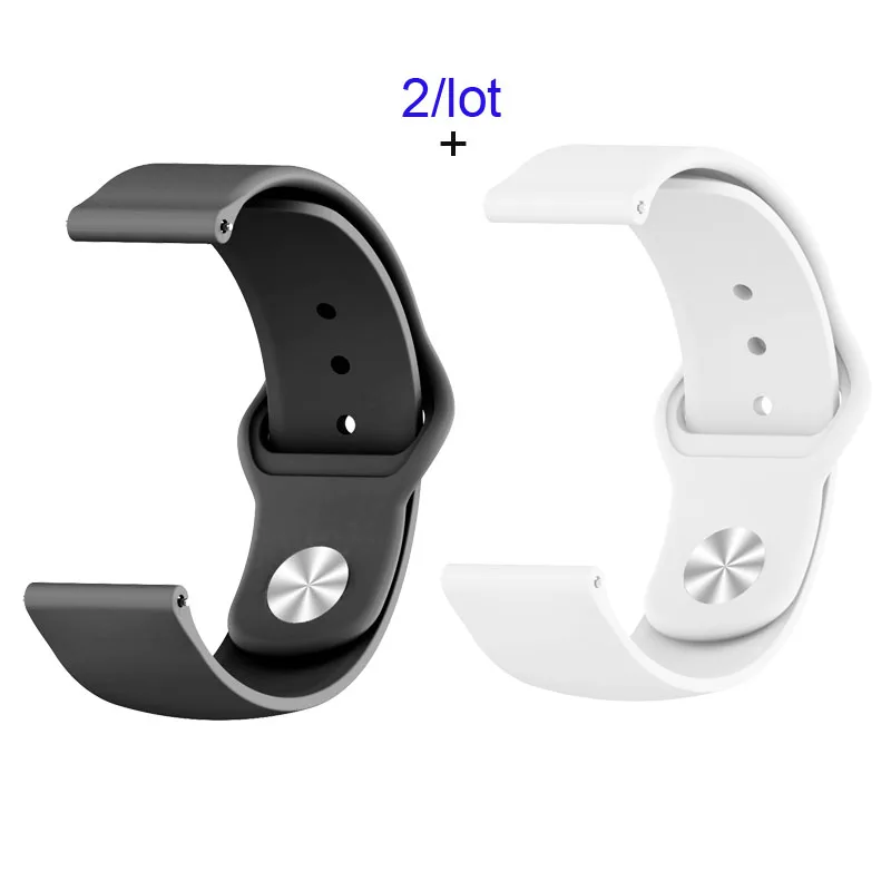 Black-White Для Xiaomi Amazfit GTS браслет Amazfit Bip ремешок для часов Amazfit GTR 42 мм силиконовый ремешок для часов - Цвет: Black-White