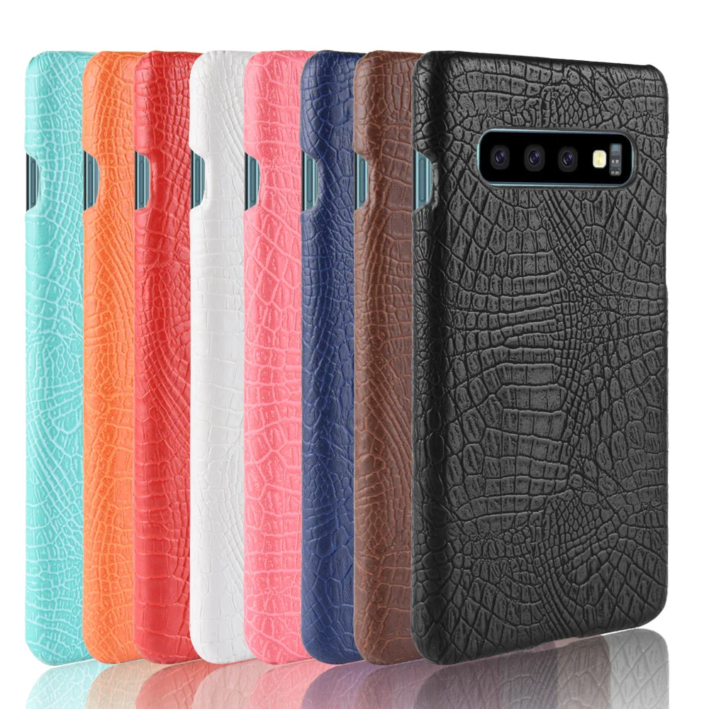 Чехлы для телефонов Samsung Galaxy S 6 7 8 9 10 edge plus с текстурой крокодила задняя крышка из