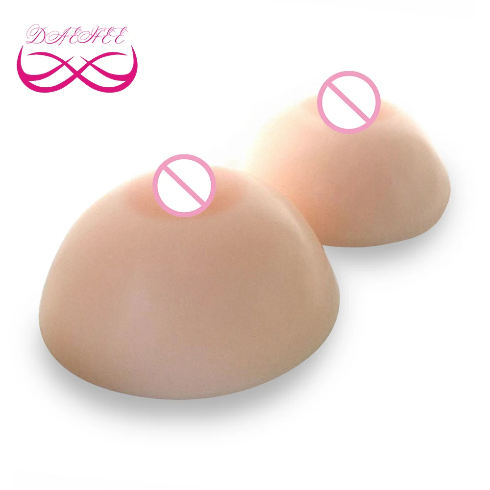 

5X 1000g/Pair Round Shape D Cup Silicone Breast Form False Tit Chest Artificial Boob Enhancer Bust For Men Crossdresser