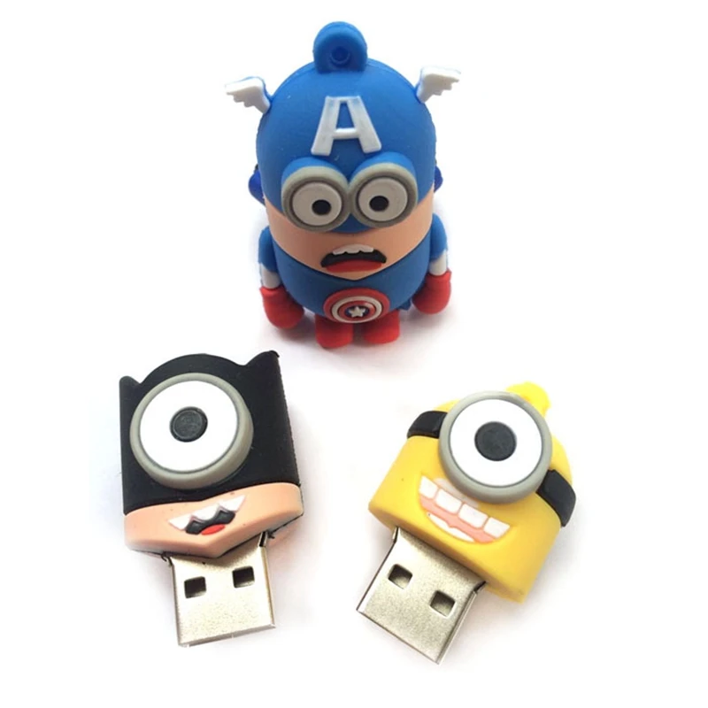 USB флеш-накопитель с героями мультфильмов, Супермен, ручка-накопитель, 4 ГБ, 8 ГБ, 16 ГБ, 32 ГБ, 64 ГБ, 128 ГБ, флешка, игрушка, USB флешка, персональный мини USB ключ