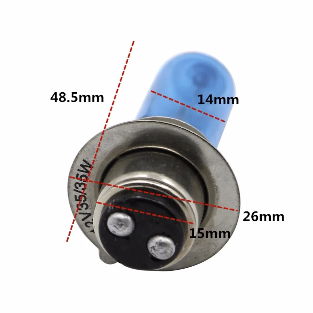 2 шт. фара для скутера 12 В 35 Вт галогенная лампа Yamaha YFZ 450 Kawasaki KLX/PRAIRIE Honda Suzuki LTF|bulb