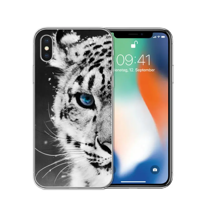 RUIXKJ для iphone X, 8, 8 Plus, 7, 6, 6S Plus, 5S, SE, крутой тигр, Сова, кошка, собака, мультфильм, окрашенный силиконовый чехол для телефона, для iphone 7, чехол