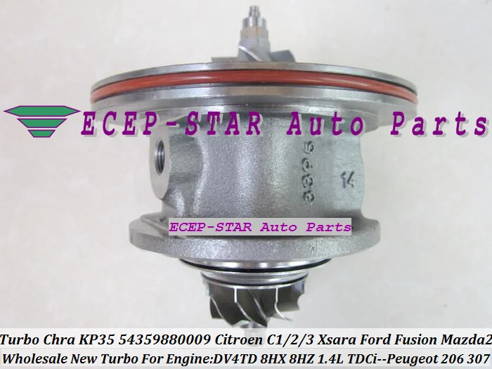 Картридж турбо CHRA Core KP35 54359880009 54359700009 для Citroen C1 C2 C3 Xsara Mazda 2 PEUGEOT 206 307 DV4TD 8HX 1.4L|turbo