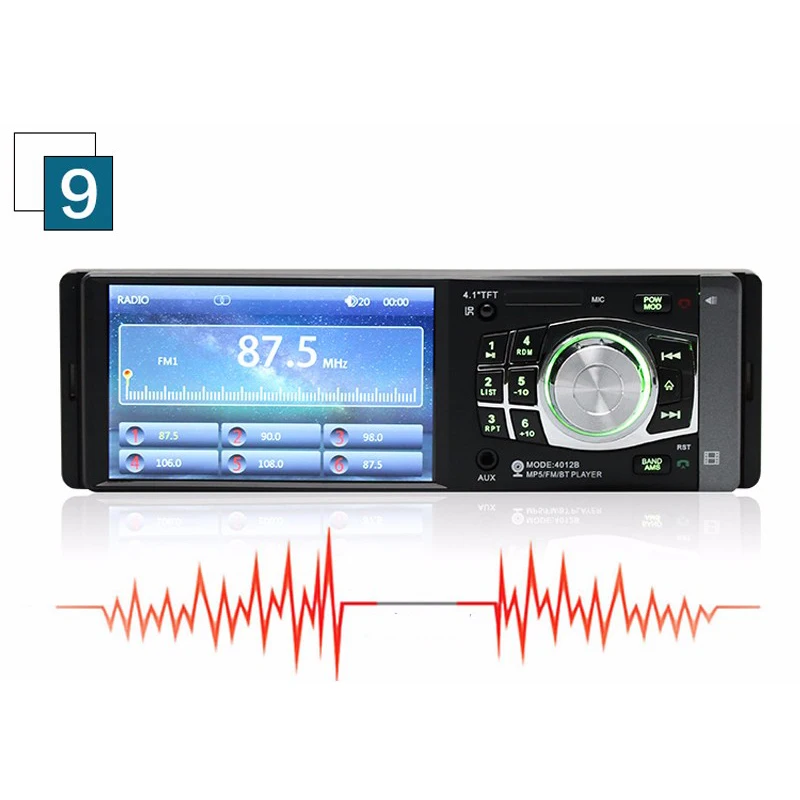 Авто 4 1 дюймов автомобильное радио в тире 12 Bluetooth стерео аудио FM приемник Aux вход