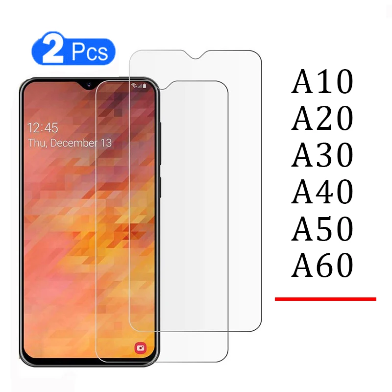2 шт. закаленное стекло на galaxy a10 a20 a30 a40 a50 a60 чехол для телефона Экран протектор