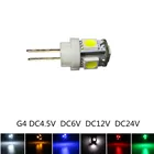 3 шт., светодиодные лампы G4 5050-5SMD DC в DC 6 в DC 12 В DC 24 В G4 DC3 в синего, красного, зеленого, желтого цветов