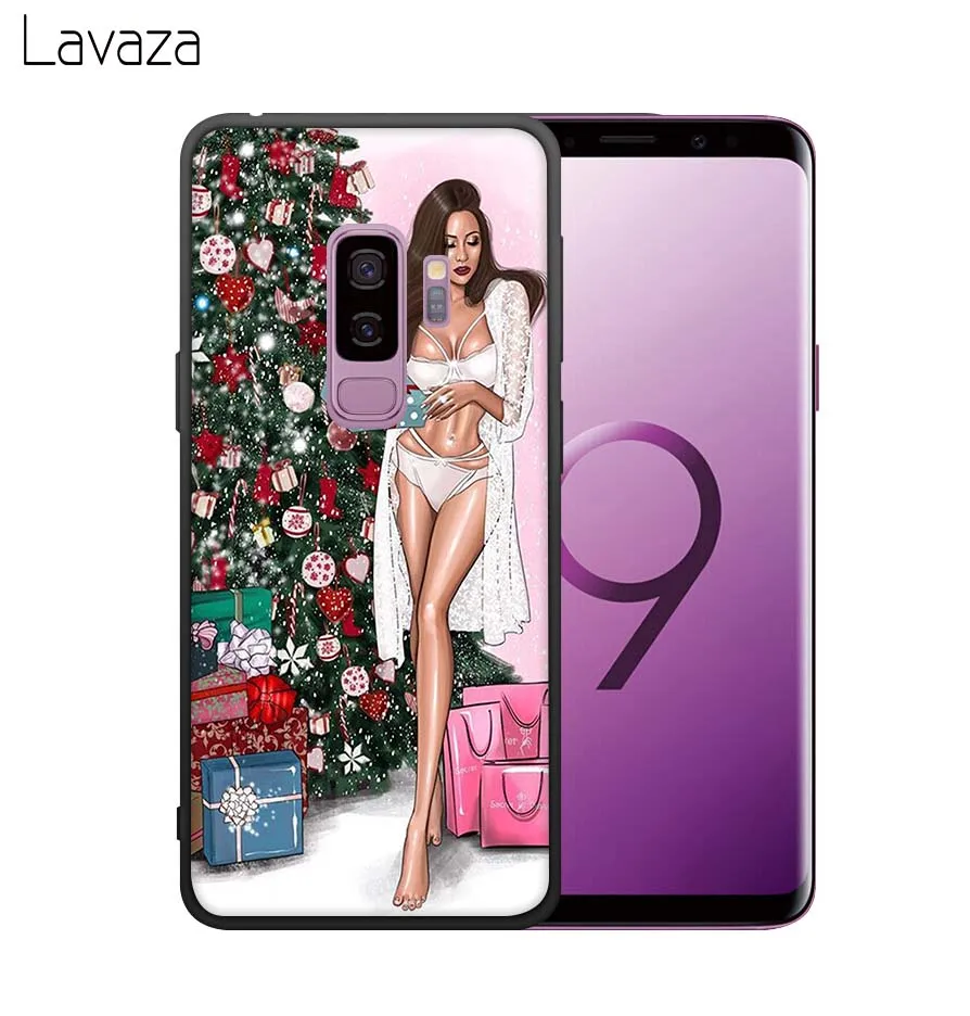 Мягкий чехол Lavaza для мамы и дочки с коричневыми волосами Galaxy A3 A5 2016 2017 A6 plus A7 A8 A9 J6