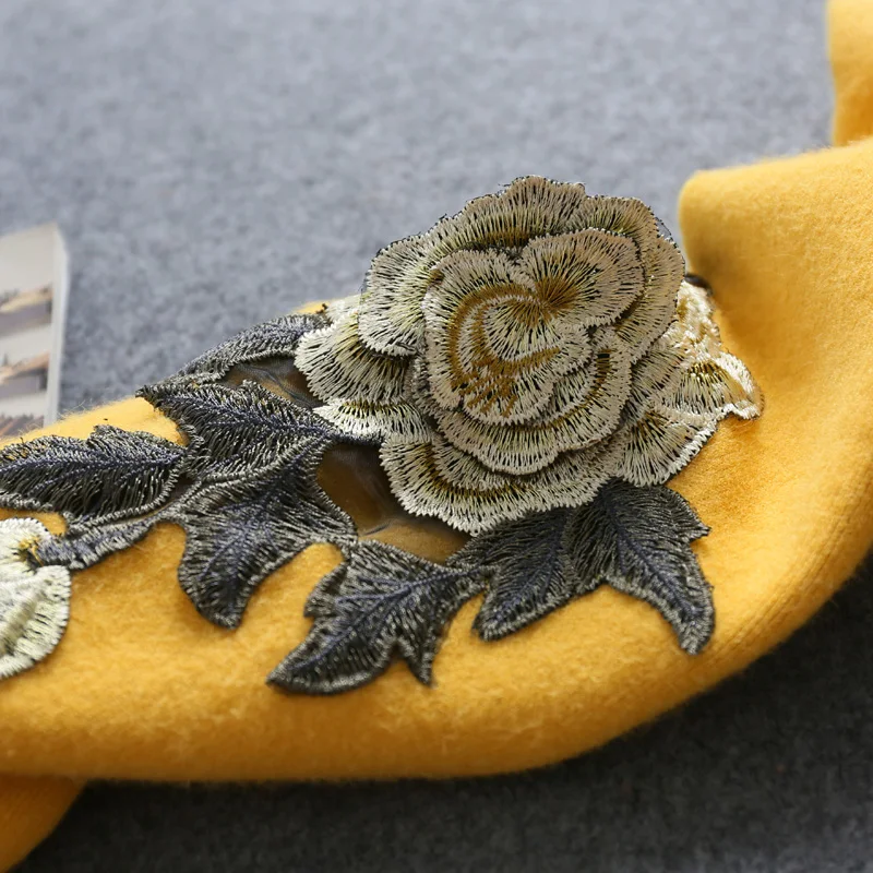 Rlyaeiz Korean Sweater Women 2018 Autumn Winter Fashion Floral Embroidery Warm Pullover Knitwear Loose Woman Knitted Sweaters | Женская