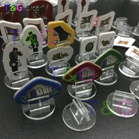 high quality transparent plastic stand for 2mm paper card chess board game components 50pcs game card place
