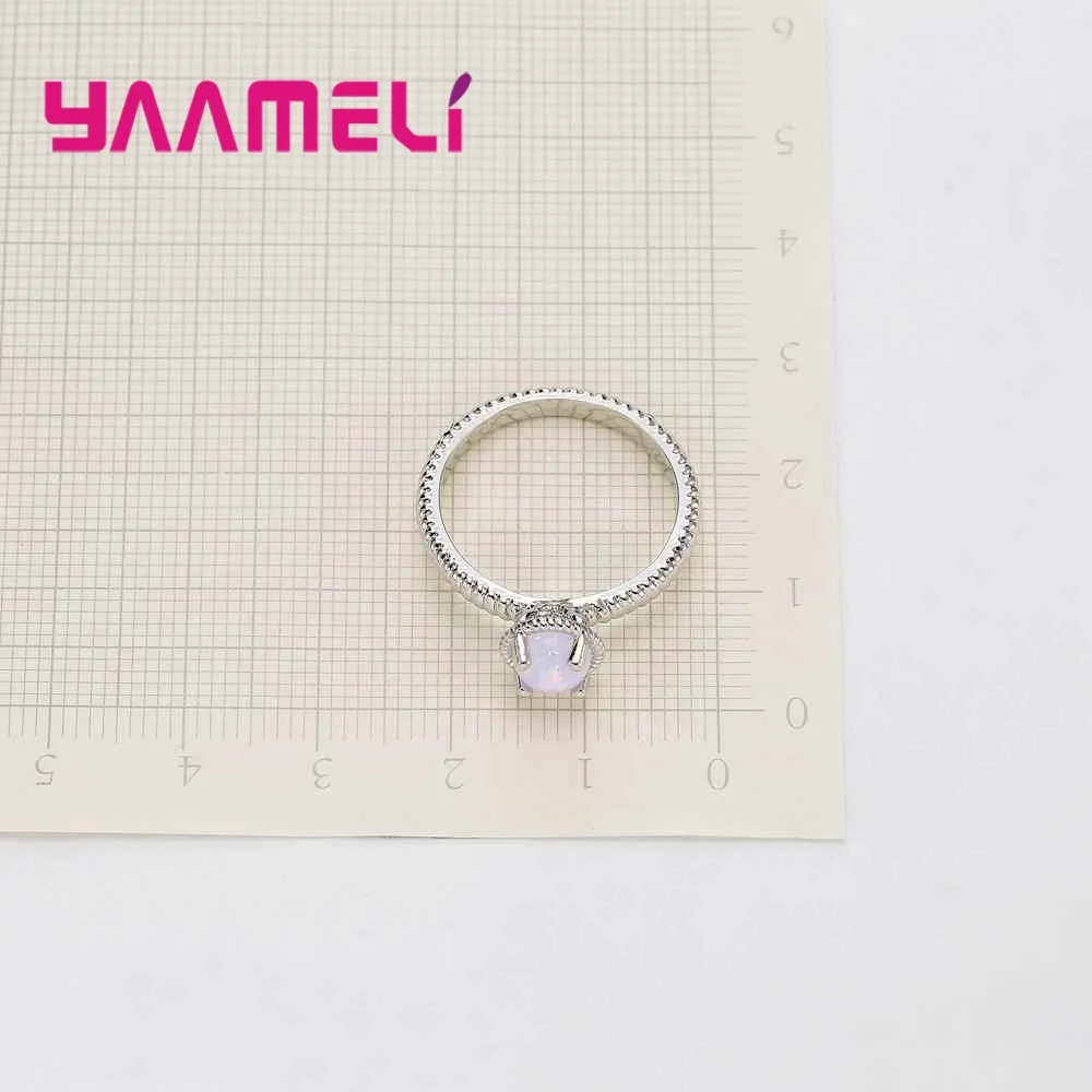 Кольцо с опаловым камнем серебряное кольцо блестящим 925 пробы бесплатная