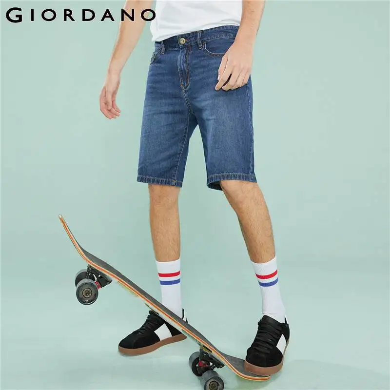 Giordano тонкие джинсовые шорты выполнены из натурального хлопка имеют три варианта