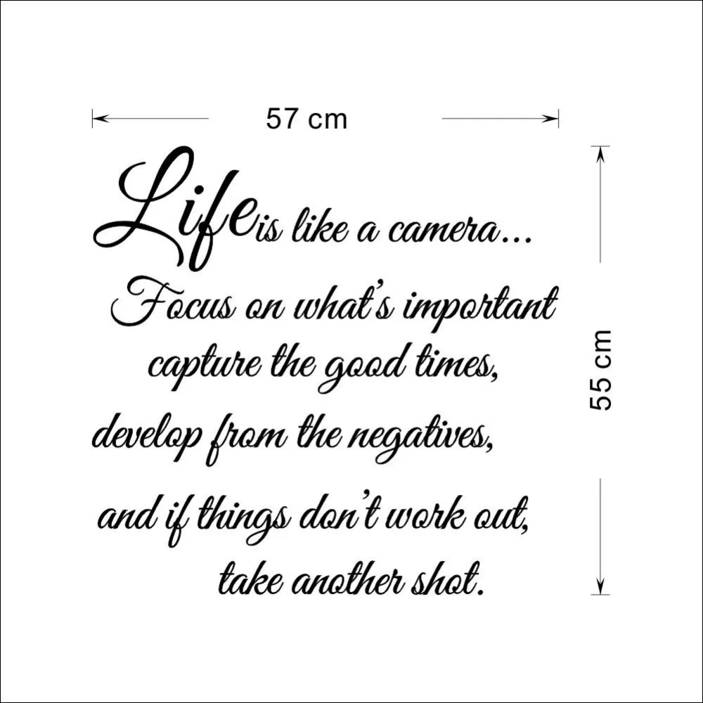

Details about LIFE IS like a cameia Life QUOTE wall sticker vinyl decal home room decor 8205 Remonable wall stickers quote