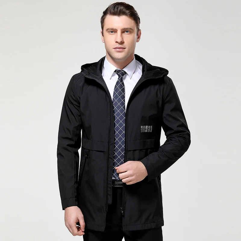 Мужские куртки Свободные повседневные удобные модные пальто одноцветные с