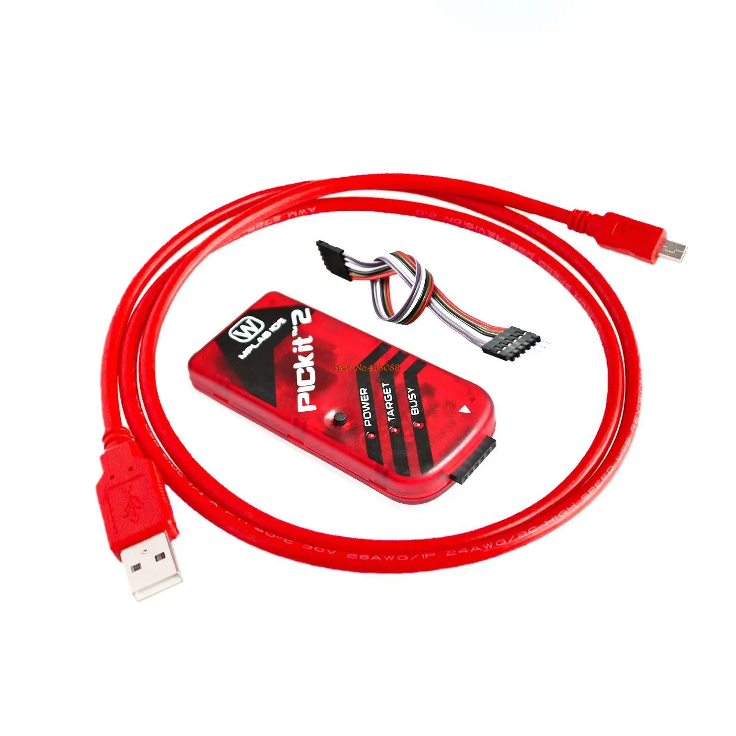 PICKIT2 PIC Kit2 симулятор PICKit 2 программатор Emluator красного цвета с USB кабелем Dupond