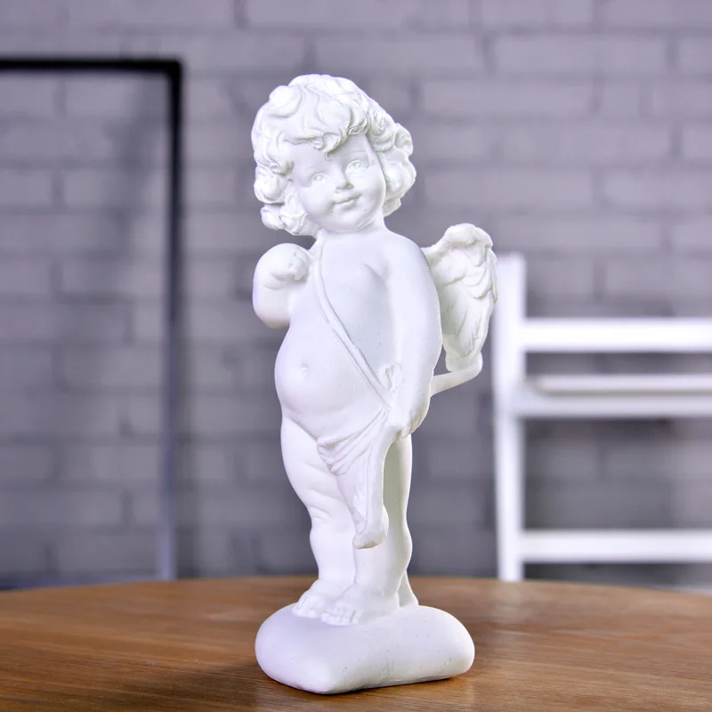 Креативная Европейская Статуя Ангела из белого песка романтическая Бога модная