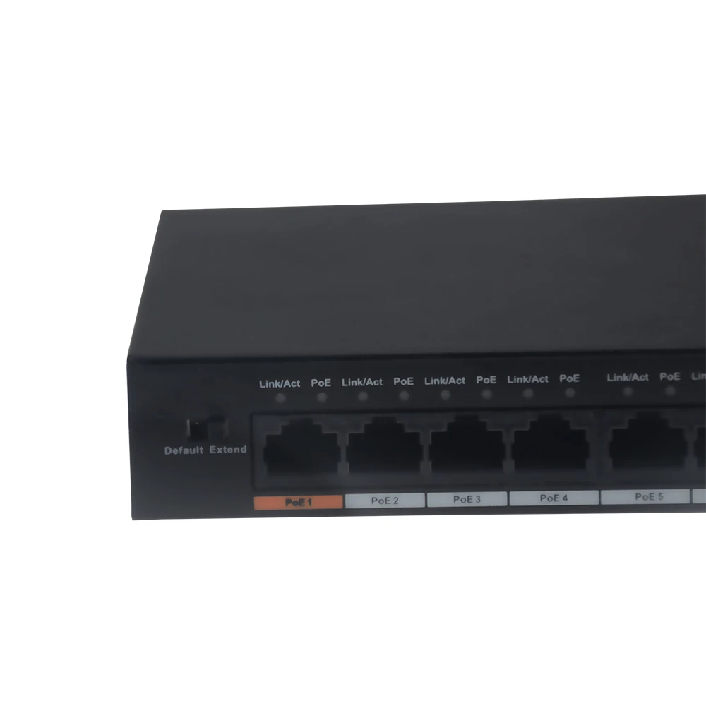 Dahua DH-S1500C-8ET1ET-DPWR PoE коммутатор 8CH Ethernet выключатель питания Поддержка 802.3af 802.3at POE+ Hi-PoE стандарт питания