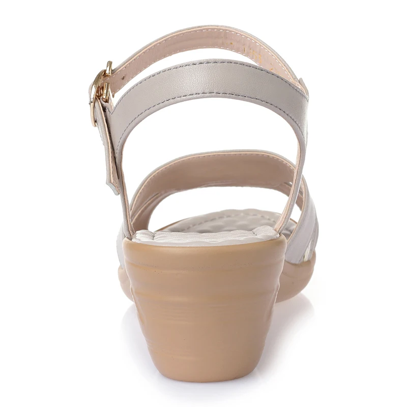 Сандалии GKTINOO женские с открытым носком мягкие удобные босоножки на танкетке