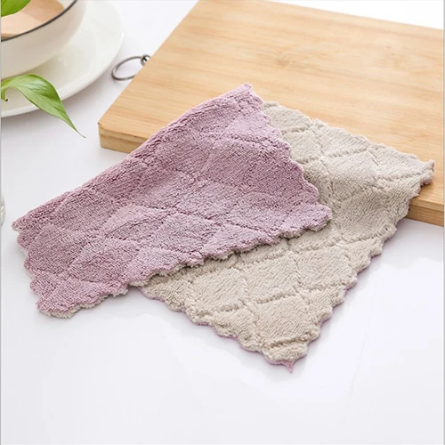 Purple coffee 1 шт. Melsnajsd сильная Абсорбирующая кухонная ткань из микроволокна эффективная посуда домашнее полотенце для уборки кухонные чистящие средства - Цвет: Purple coffee