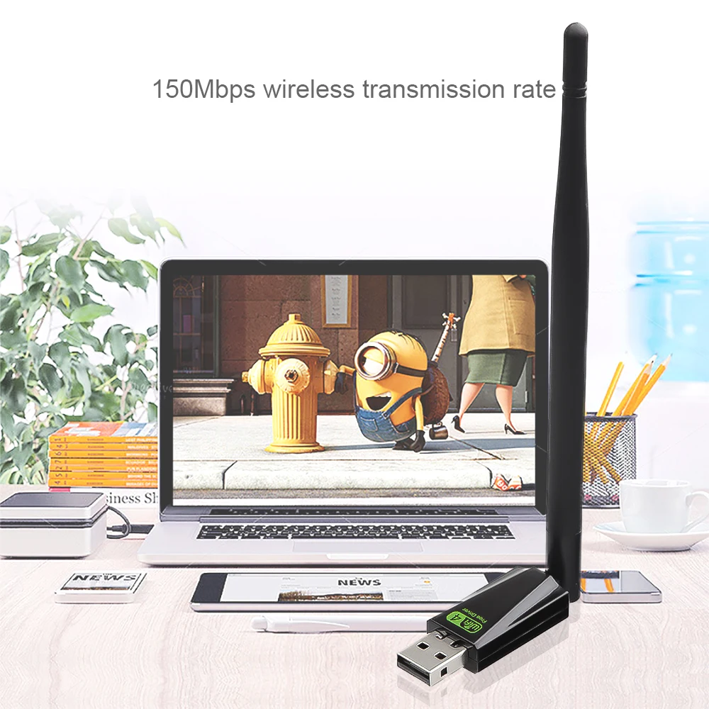 USB Wi-Fi адаптер 150 Мбит/с 5 дБ 802.11n/a/g | Компьютеры и офис