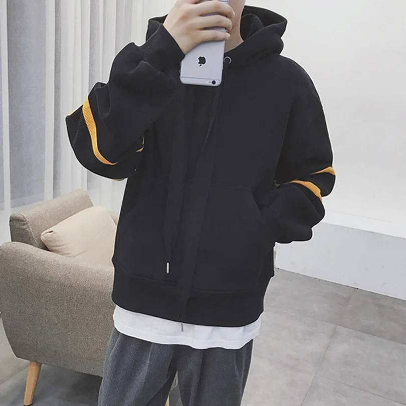 

Autumn Hoodies Men Hooded High Street Pullover Fashion Casual Hip Hop Streetwear Sweatshirt Casual Pocket Hip Hop Hoodies Men