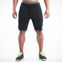 men gyms fitness cotton shorts casual vintage knee length short pants male jogger bodybuilding workout crossfit brand sweatpants