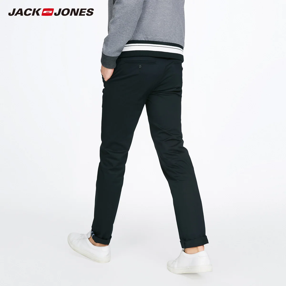 JackJones мужские Стрейчевые брюки повседневные деловые Узкие классические s 217314519 |