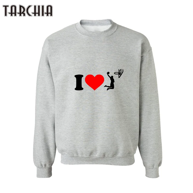 

TARCHIA мужской осень с надписью «I LOVE BASKE мяч толстовки с принтом 2021 Новая мужская повседневная куртка пуловеры свитера размера плюс XXL