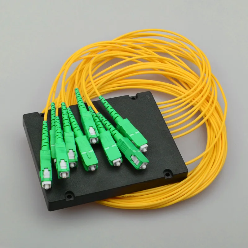 SC APC PLC 1 : 8 распределитель Волоконно Оптический ABS Box FTTH Разделитель с 1X8 кассетным