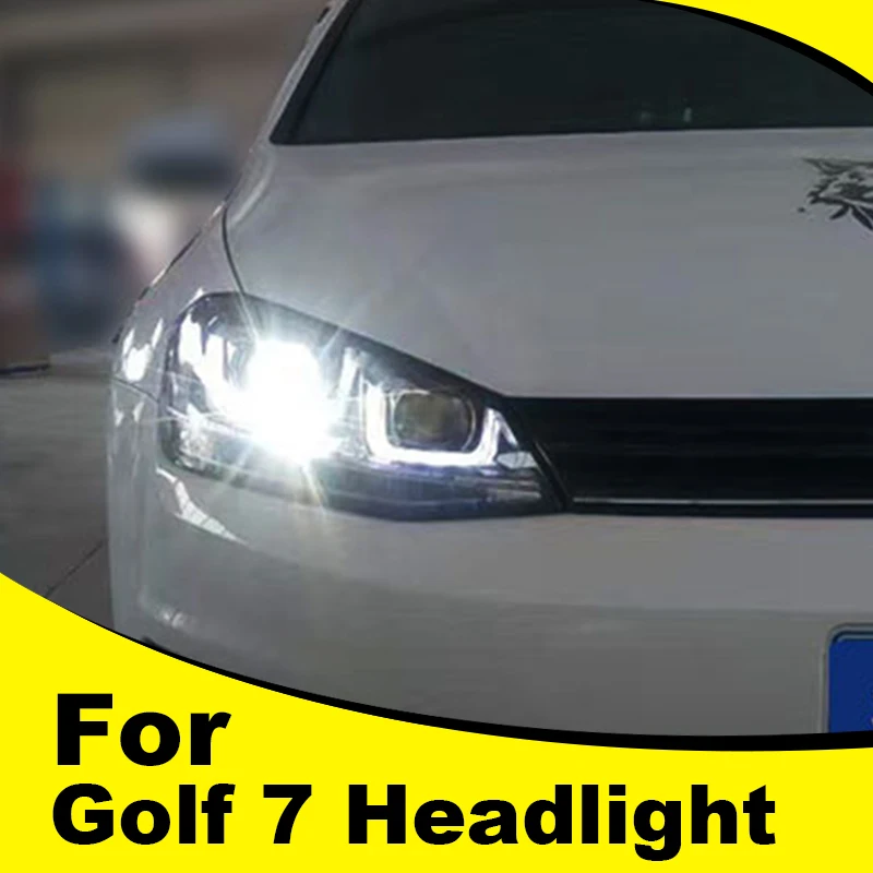 ROADOT стайлинга автомобилей Аксессуары для VW Golf 7 фар GTI 2013 2014 2015 2016 2017 drl