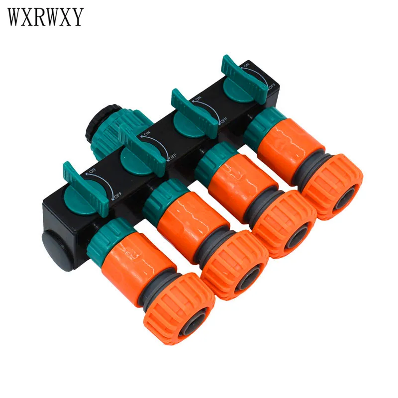 Wxrwxy садовый кран 4 полосный делитель воды 3/4 шланг соединитель для 20 мм водяного