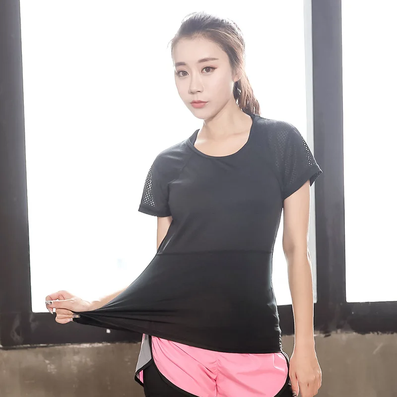Women Plus Size Fitness Shirts Workout Mesh Sports T Shirt Quick Dry Running Gym Breathable Yoga Tops L-XXXXL | Спорт и развлечения