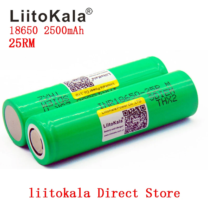 Фото Новый аккумулятор Liitokala 18650, 2500 мАч, 3,7 в, оригинальный разрядный литий-ионный аккумулятор INR18650-25RM 20A №3