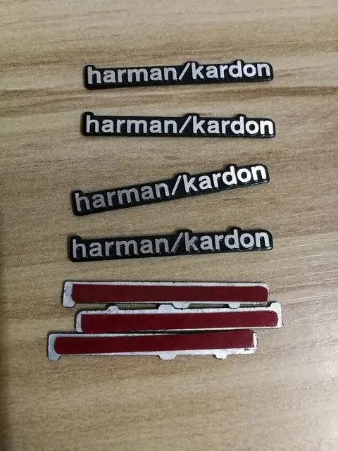 6 шт./лот harman/kardon Hi-Fi динамик аудио 3D алюминиевый значок эмблема стерео наклейка 43x5