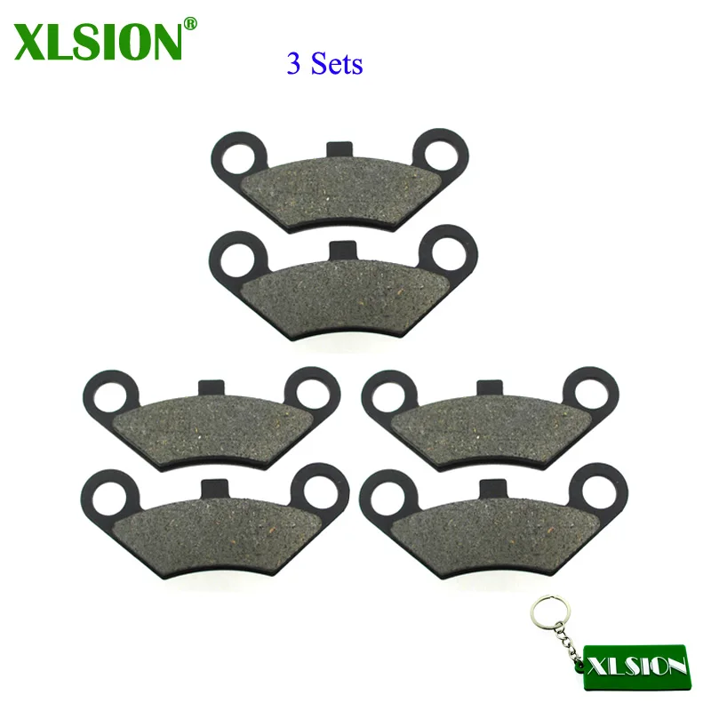 XLSION 3 комплекта передних тормозных колодок для BUYANG/JCL 300CC ATV CF MOTO X5 X6 X8 Terralander 500 625 800 Quadzilla 500 ES