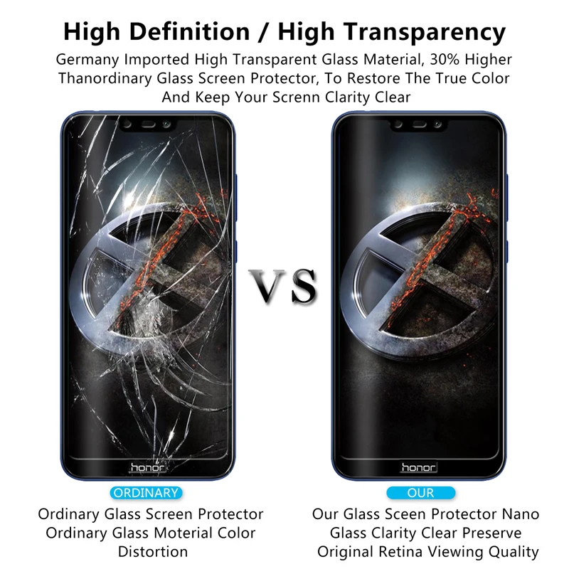 Защитное стекло Honor8 светильник для huawei Honor 8 lite 8c 8x 8a защита экрана на hauwei honer 8 lite 8 светильник c8 закаленное стекло