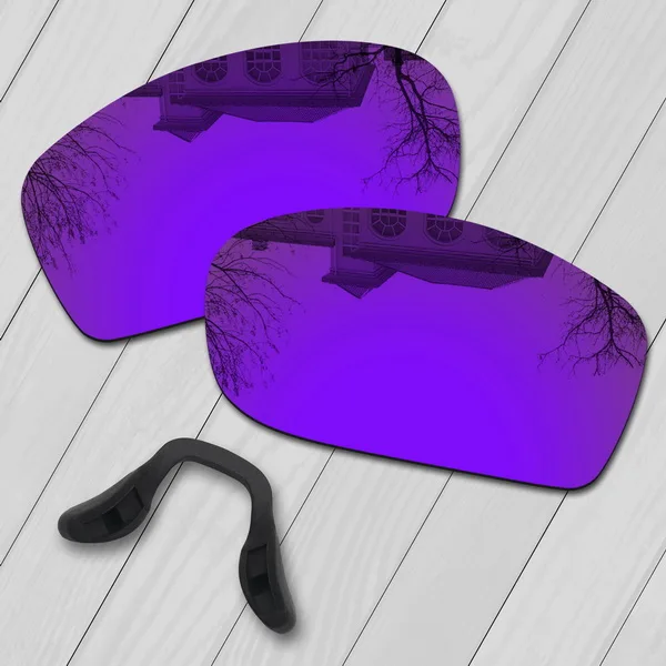 Purple-Nose pads E.O.S поляризованные улучшенные Замена Объективы Для Высококачественные солнцезащитные очки Oakley Джульетта Солнцезащитные очки-несколько вариантов - Цвет линз: Purple-Nose pads