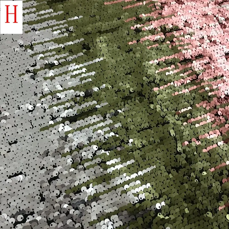 H GLace 1 год/лот эластичная градиентная 9 цветов Волшебная блестящая ткань с вышивкой эластичная сетчатая ткань Высокое качество платье ткань с блестками TX802 - Цвет: H