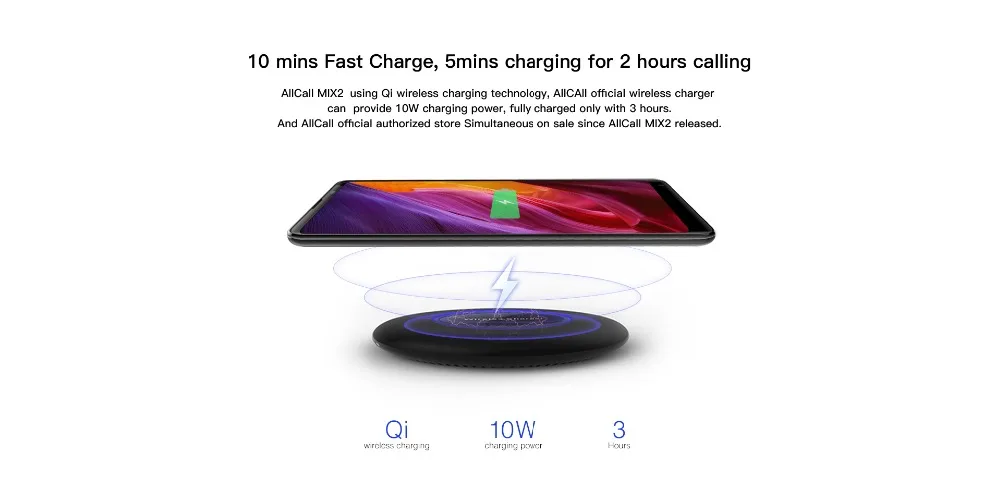 AllCall MIX 2 4G мобильный телефон Helio P23 Восьмиядерный 6 ГБ ОЗУ 64 Гб ПЗУ 18:9 5,99 дюймов FHD+ 16 Мп+ 8 МП беспроводной заряд смартфона
