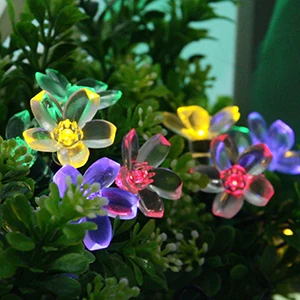 Солнечная струнная лампа 21ft 50 светодио дный LED Fairy Flower Blossom декоративный свет