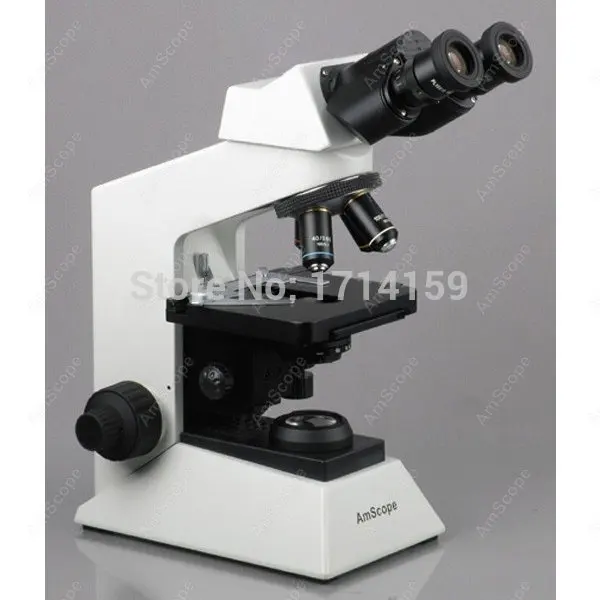 Лабораторный микроскоп-принадлежности AmScope 40X-1600X Профессиональный бинокулярный