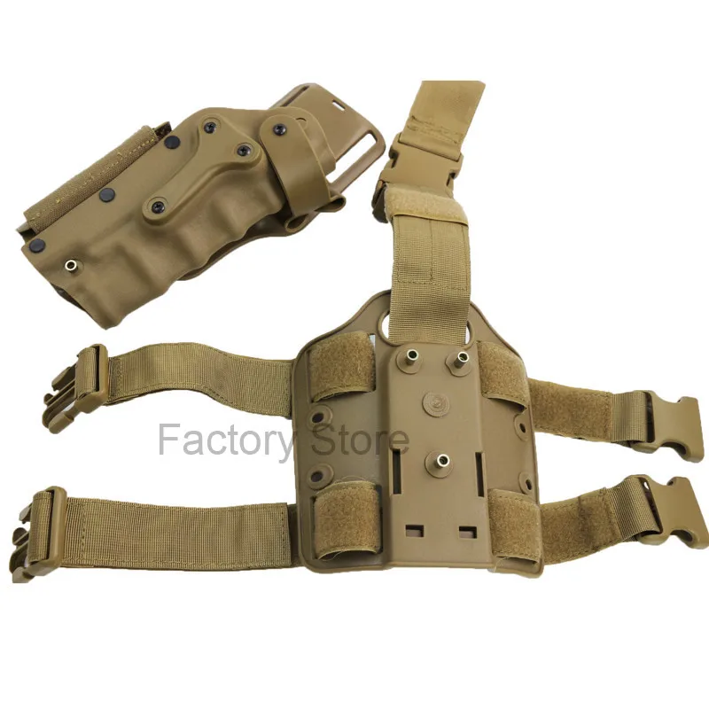 Тактический кобура платформе Airsoft Шестерни Аксессуары черно-коричневые сапоги до бедра кобуры для Glock 17 19 Кольт 1911 M9 SIG P2022 P226