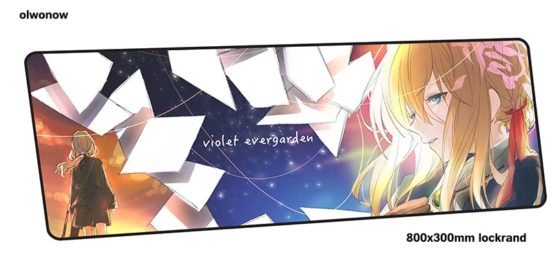Violet evergarden Коврик Для Мыши Компьютерный геймер Коврик для мыши 800x300x2 мм великолепный Коврик Для Мыши Эргономичный гаджет офисный стол коврики - Цвет: design 1