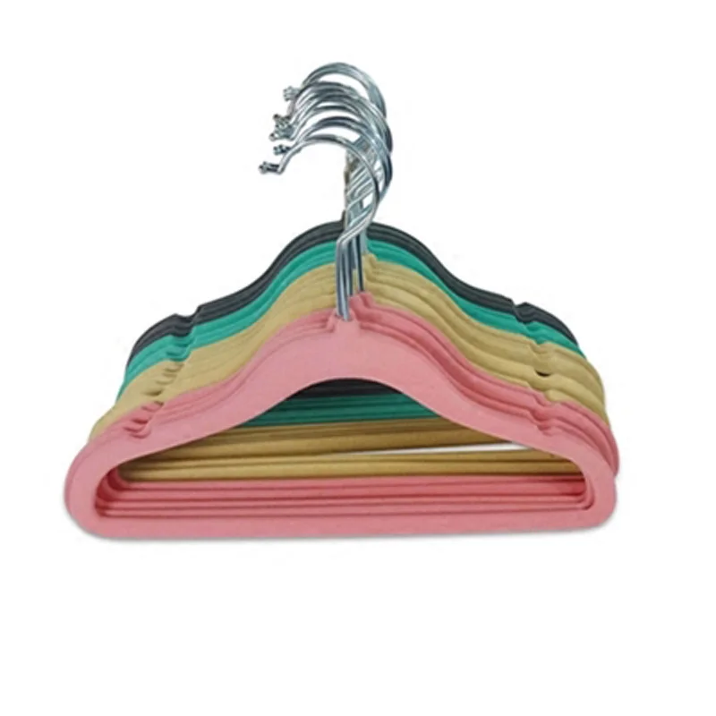 

10pcs/lot 29cm children's flocking coat rack, plastic seamless anti-skid baby coat rack