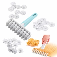 37pcsset kitchen baking tool fondant ribbon cutter 4 different gears embosser set noodle dough cutter pastry tools for cake