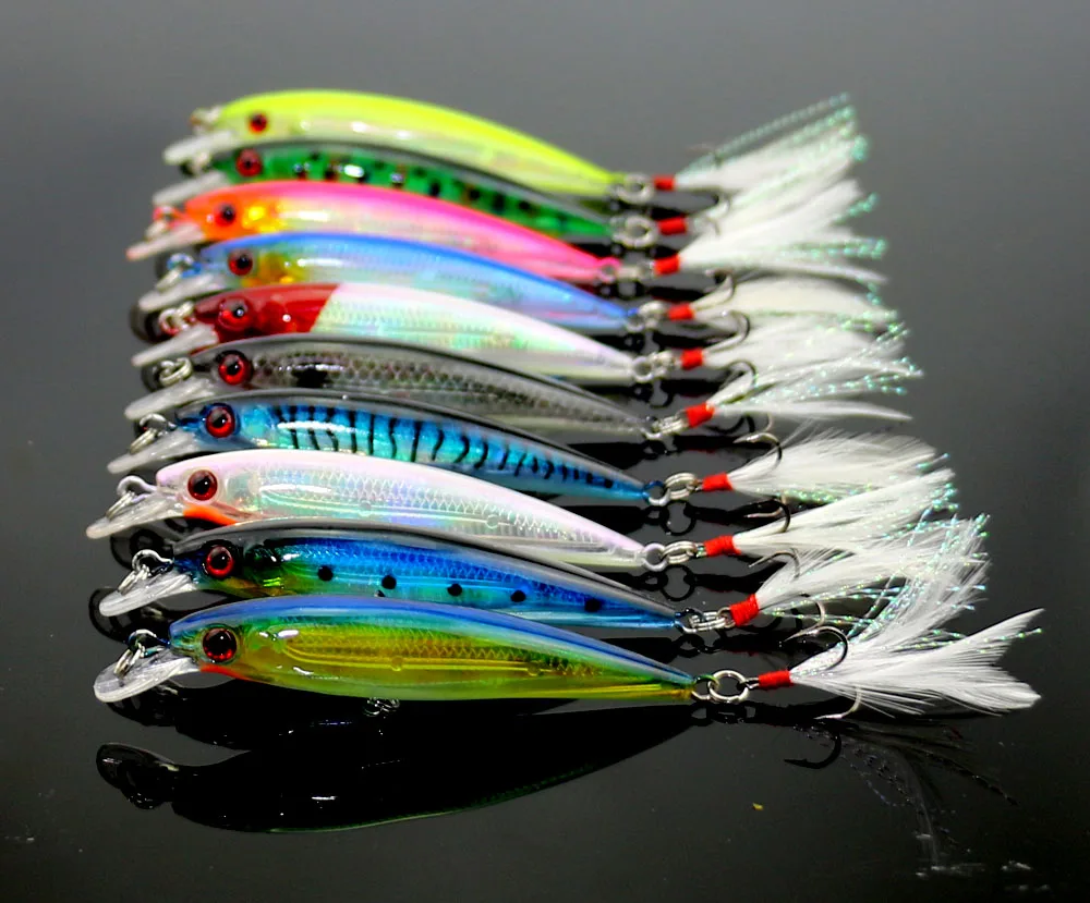 

100pcs Fishing Lures Artificial Bait Isca Larser Wobblers Fishing Tackle Cheap Price Minnow Crankbait Bass