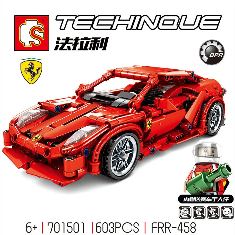 701501 город супер гонщики совместимые Legoed скорость Чемпион суперкар феррарис