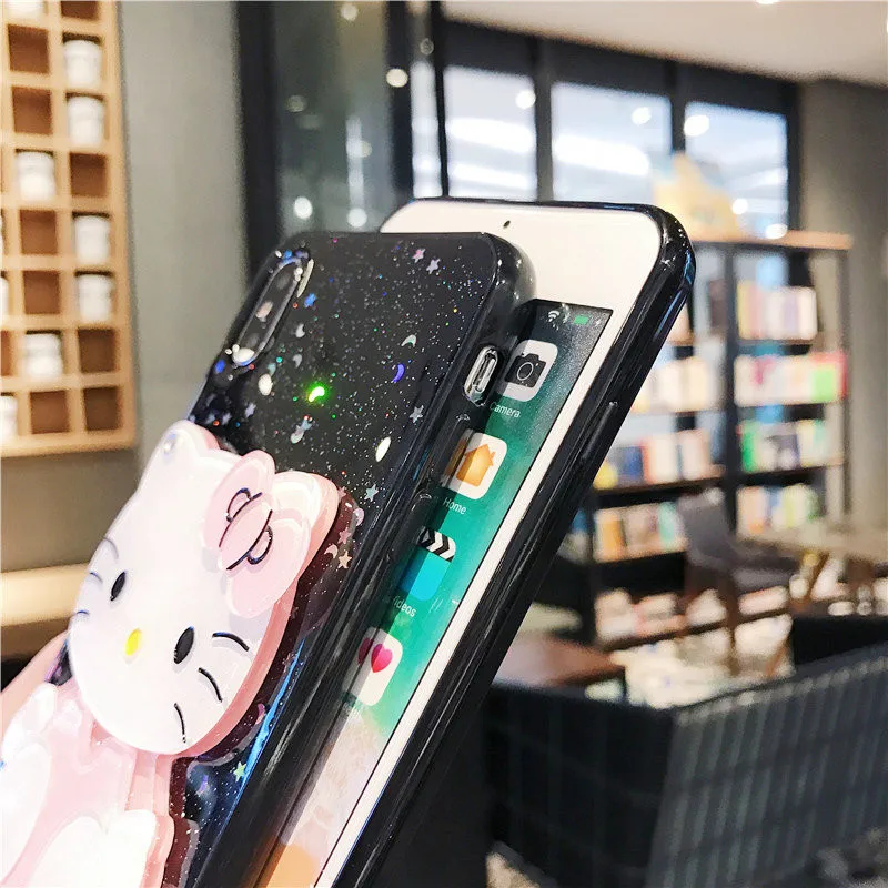 Модный 3D милый зеркальный чехол с рисунком котенка для iphone X XS MAX XR 7 8 6 6s Plus